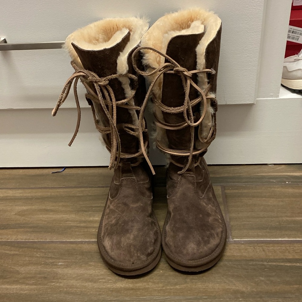 Ugg brown lace up boots